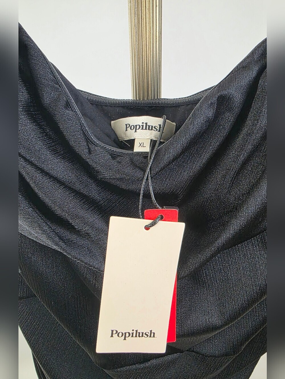 Popilush Women's Black Shimmer Off The Shoulder Multi Way Wear Maxi Dress XL - Picture 11 of 14